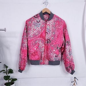 Free People Quilt Lined Bomber Jacket